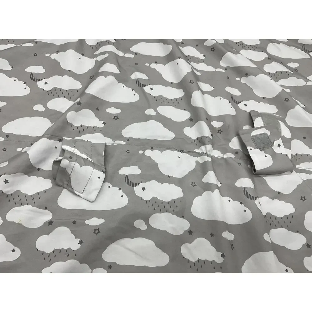 Car Seat Blanket Cover Ogo Buggy Gray White Clouds Soft 100% Polyester‎ Baby
